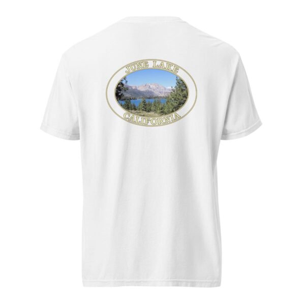 June Lake California T-Shirt - Scenic Graphic on Comfort Colors Heavyweight (Back print, transparent graphic) - Image 8