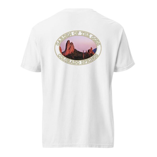 Garden of the Gods T-Shirt - Sunset Colorado Springs Graphic on Comfort Colors Heavyweight (Back print, transparent graphic) - Image 8