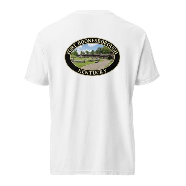 Fort Boonesborough Kentucky T-Shirt - Historic Site Graphic on Comfort Colors Heavyweight (Back print, black graphic) - Image 8