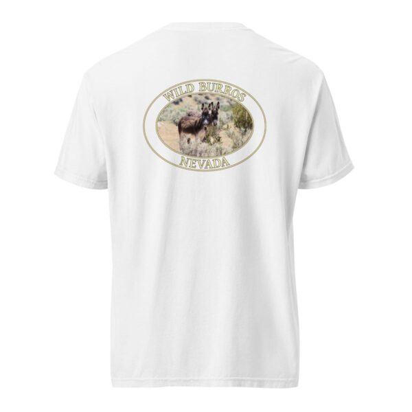 Wild Burros Nevada T-Shirt - Desert Wildlife Graphic on Comfort Colors Heavyweight (Back print, transparent graphic) - Image 8