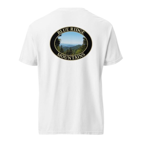 Blue Ridge Mountains T-Shirt - North Carolina Scenic View Graphic on Comfort Colors Heavyweight (Back print, black graphic) - Image 8