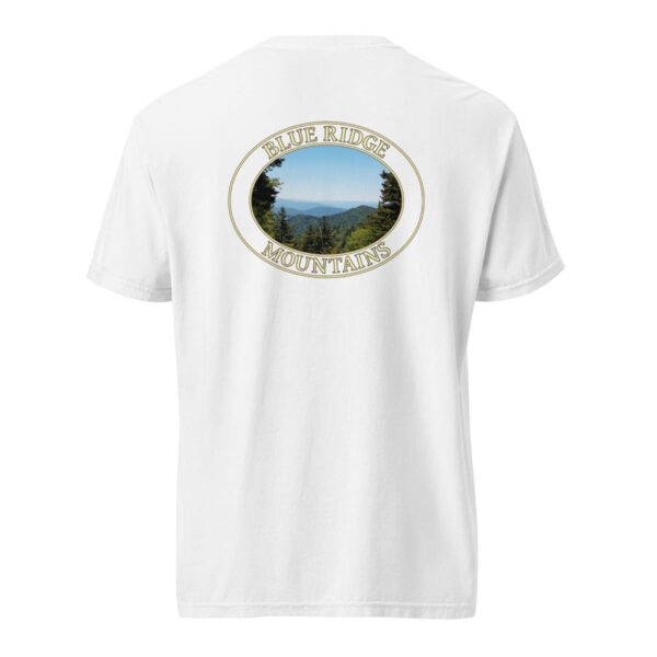 Blue Ridge Mountains T-Shirt - North Carolina Scenic View Graphic on Comfort Colors Heavyweight (Back print, transparent graphic) - Image 8