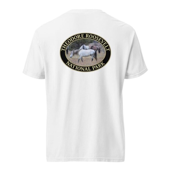 Theodore Roosevelt National Park T-Shirt - Wild Horses Graphic on Comfort Colors Heavyweight (Back print, black graphic) - Image 8