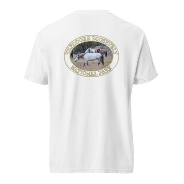 Theodore Roosevelt National Park T-Shirt - Wild Horses Graphic on Comfort Colors Heavyweight (Back print, transparent graphic) - Image 8