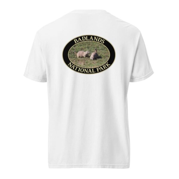 Prairie Dog Couple at Badlands National Park T-Shirt - Wildlife Graphic on Comfort Colors Heavyweight (Back print, black graphic) - Image 8