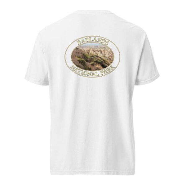 Big Horn Sheep at Badlands National Park T-Shirt - Scenic Graphic on Comfort Colors Heavyweight (Back print, transparent graphic) - Image 8