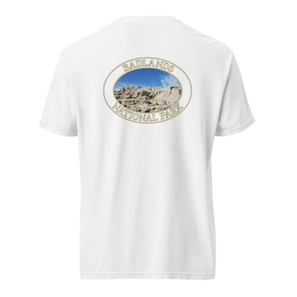 Badlands National Park T-Shirt - Scenic Graphic on Comfort Colors Heavyweight (Back print, transparent graphic) - Image 8