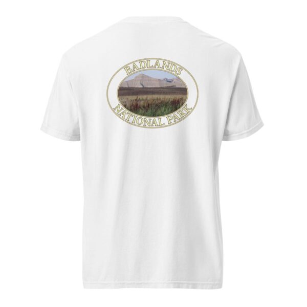 Reeds at Badlands National Park T-Shirt - Scenic Graphic on Comfort Colors Heavyweight (Back print, transparent graphic) - Image 8