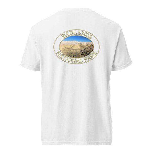 Yellow Mounds at Badlands National Park T-Shirt - Scenic Landscape on Comfort Colors Heavyweight Tee (Back print, transparent graphic) - Image 8