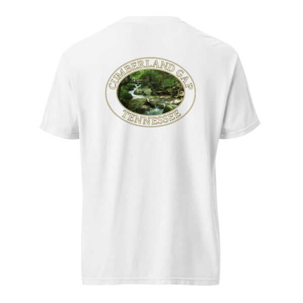 Mountain Stream in Cumberland Gap T-Shirt - Scenic Nature Design on Comfort Colors Heavyweight Tee (Back print, transparent graphic) - Image 8