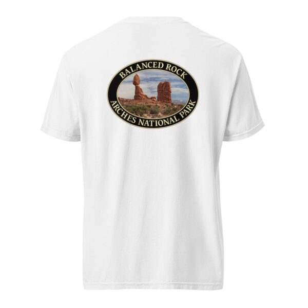 Balanced Rock T-Shirt – Arches National Park Scenic Comfort Colors Heavyweight Tee (Back print, black graphic) - Image 8