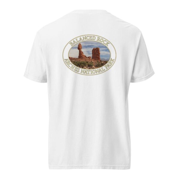 Balanced Rock T-Shirt – Arches National Park Scenic Comfort Colors Heavyweight Tee (Back print, transparent graphic) - Image 8