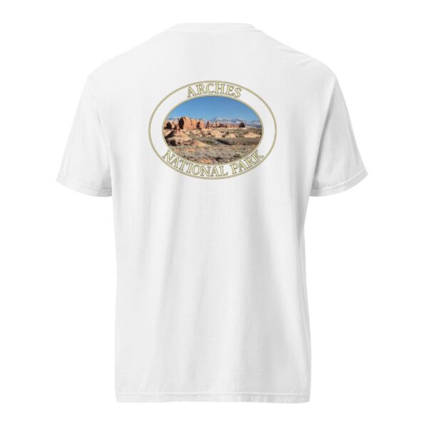 The Windows Arches National Park T-Shirt – Scenic Desert Arch Vista Comfort Colors Tee (Back print, transparent graphic) - Image 8