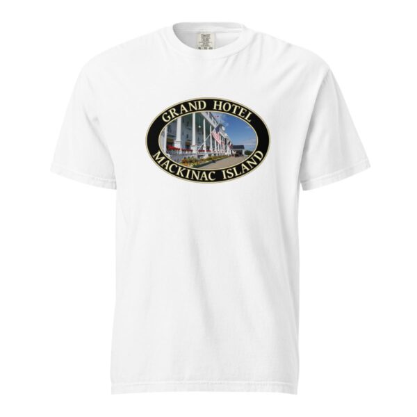 Mackinac Island T-Shirt - Grand Hotel Graphic on Comfort Colors Heavyweight (Front print, black graphic) - Image 7