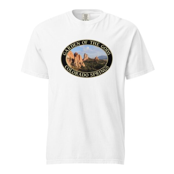 Garden of the Gods T-Shirt - Colorado Springs Graphic on Comfort Colors Heavyweight (Front print, black graphic) - Image 7