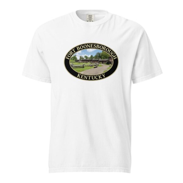 Fort Boonesborough Kentucky T-Shirt - Historic Site Graphic on Comfort Colors Heavyweight (Front print, black graphic) - Image 7