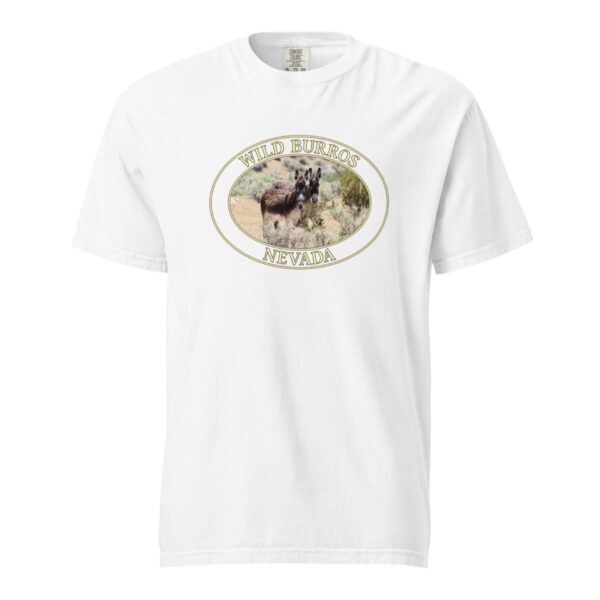 Wild Burros Nevada T-Shirt - Desert Wildlife Graphic on Comfort Colors Heavyweight (Front print, transparent graphic) - Image 7