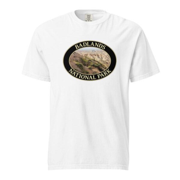 Big Horn Sheep at Badlands National Park T-Shirt - Scenic Graphic on Comfort Colors Heavyweight (Front print, black graphic) - Image 7