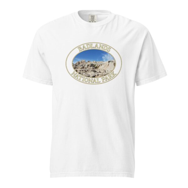 Badlands National Park T-Shirt - Scenic Graphic on Comfort Colors Heavyweight (Front print, transparent graphic) - Image 7