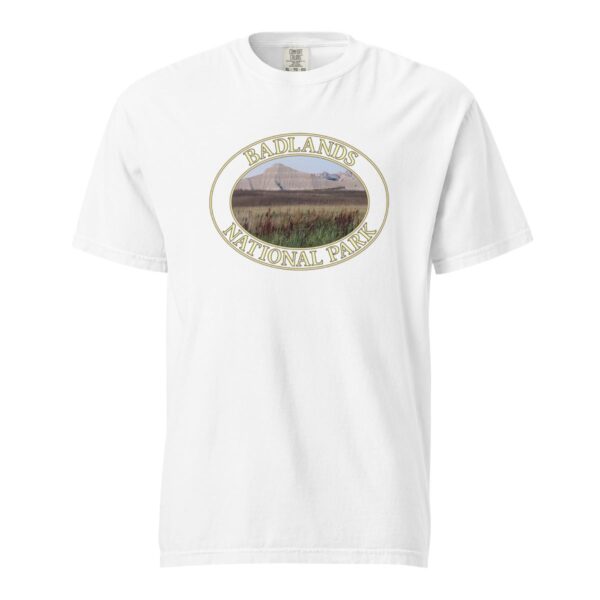 Reeds at Badlands National Park T-Shirt - Scenic Graphic on Comfort Colors Heavyweight (front print, transparent graphic) - Image 7