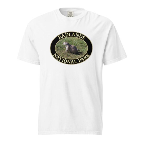 Prairie Dog at Badlands National Park T-Shirt - Wildlife Graphic on Comfort Colors Heavyweight (Front print, black graphic) - Image 7