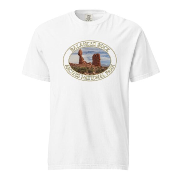 Balanced Rock T-Shirt – Arches National Park Scenic Comfort Colors Heavyweight Tee (Front print, transparent graphic) - Image 7