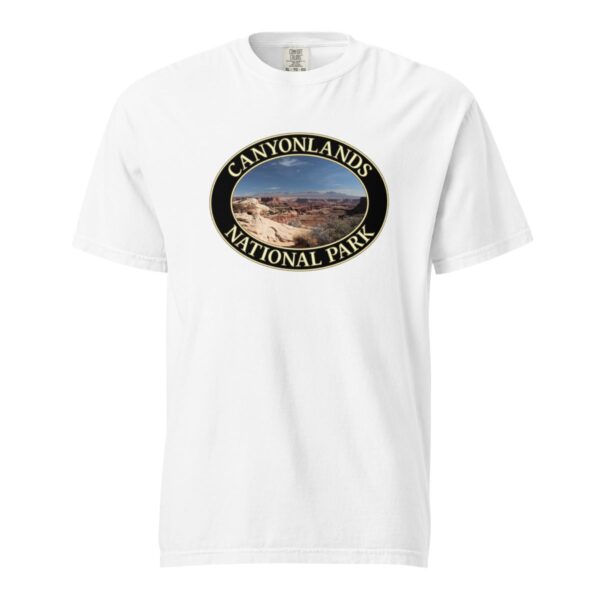 Canyonlands National Park T-Shirt – Scenic Moab Landscape Comfort Colors Heavyweight Tee (Front print, black graphic) - Image 7