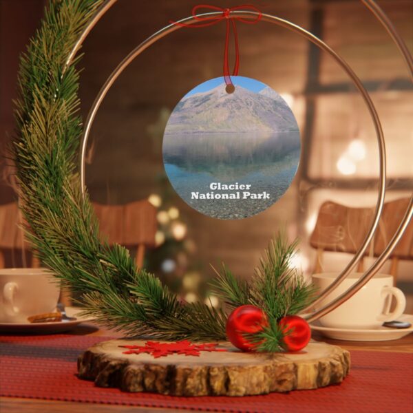 Glacier National Park Ornament - Lake McDonald Scene, 3.5" Double-Sided Aluminum Christmas Ornament, Personalized Gift - Image 4