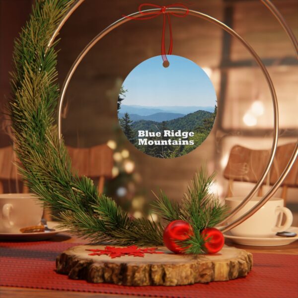 Blue Ridge Mountains Ornament - Scenic North Carolina Landscape, 3.5" Double-Sided Aluminum Christmas Ornament, Personalized Gift - Image 4