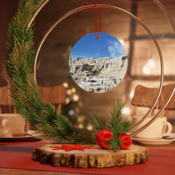 Badlands National Park Ornament - Rugged Badlands Landscape, 3.5" Double-Sided Aluminum Christmas Ornament, Personalized Gift - Image 4