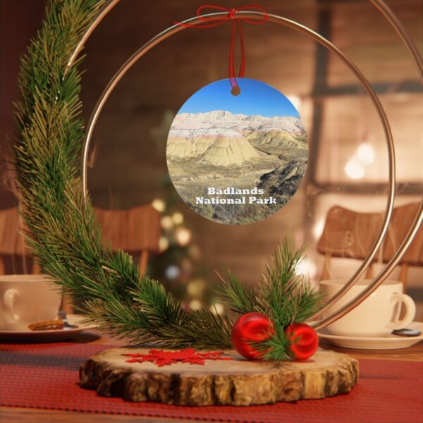 Badlands National Park Ornament - Yellow Mounds, 3.5" Double-Sided Aluminum Christmas Ornament, Personalized Gift - Image 4