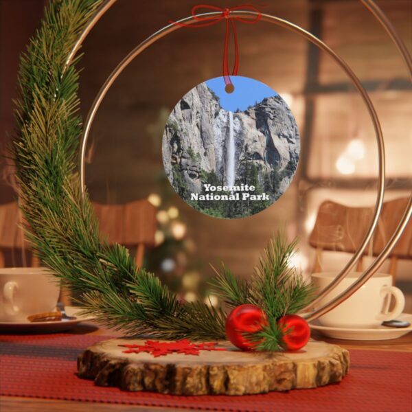 Yosemite National Park Ornament - Bridalveil Falls Scene, 3.5" Double-Sided Aluminum Christmas Ornament, Personalized Gift - Image 4