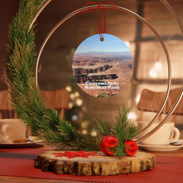 Canyonlands National Park Ornament - Grand View Point, 3.5" Double-Sided Aluminum Christmas Ornament - Image 4