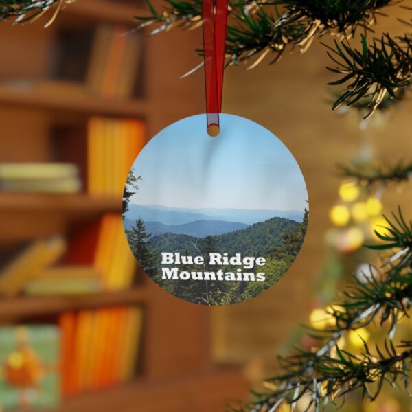 Blue Ridge Mountains Ornament - Scenic North Carolina Landscape, 3.5" Double-Sided Aluminum Christmas Ornament, Personalized Gift - Image 3