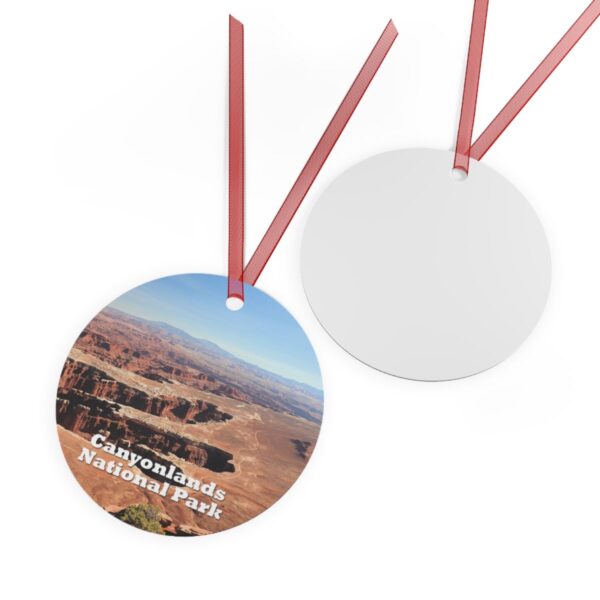 Canyonlands National Park Ornament - Grand View Point, 3.5" Double-Sided Aluminum Christmas Ornament - Image 2