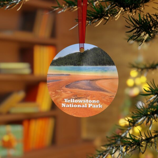 Grand Prismatic Spring Ornament – Yellowstone National Park – Vibrant Thermal Wonder Christmas Ornament - Image 3