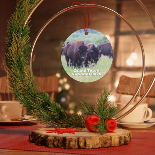 Wild Buffalo Ornament – Grand Teton National Park – Majestic Wildlife Holiday Keepsake - Image 4