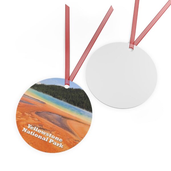 Grand Prismatic Spring Ornament – Yellowstone National Park – Vibrant Thermal Wonder Christmas Ornament - Image 2