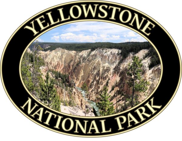 Grand Canyon of the Yellowstone T-Shirt – Yellowstone National Park Scenic Tee (Back Print, Black Graphic) - Image 2