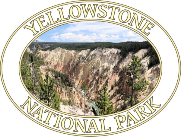 Grand Canyon of the Yellowstone T-Shirt – Yellowstone National Park Scenic Tee (Front Print, Transparent Graphic) - Image 2