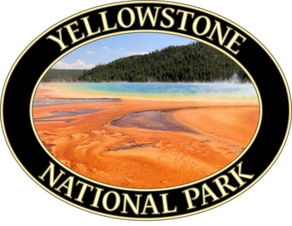 Grand Prismatic Spring T-Shirt – Yellowstone National Park Scenic Tee (Back Print, Black Graphic) - Image 2