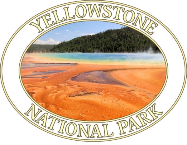 Grand Prismatic Spring T-Shirt – Yellowstone National Park Scenic Tee (Back Print, Transparent Graphic) - Image 2