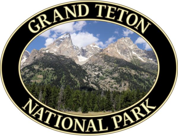 Grand Teton Mountains T-Shirt – Grand Teton National Park Scenic Tee (Back Print, Black Graphic) - Image 2