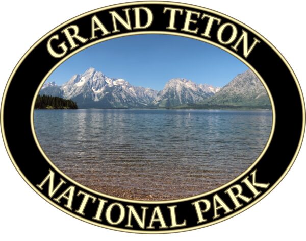 Jackson Lake T-Shirt – Grand Teton National Park Scenic Tee (Back Print, Black Graphic) - Image 2