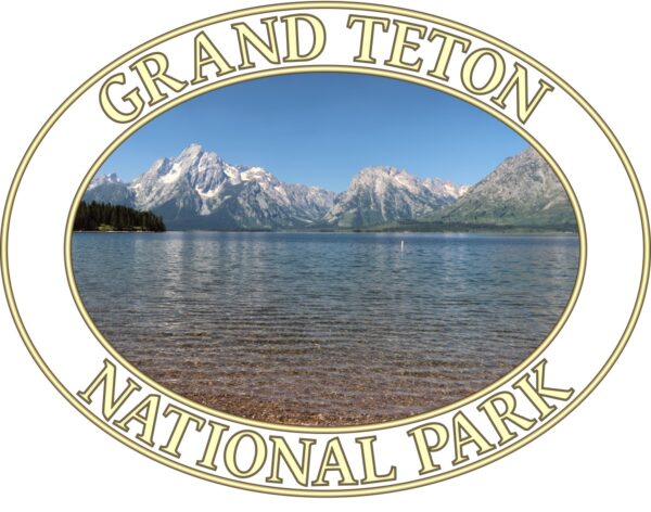 Jackson Lake T-Shirt – Grand Teton National Park Scenic Tee (Front Print, Transparent Graphic) - Image 2