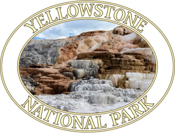 Mammoth Hot Springs T-Shirt – Yellowstone National Park Scenic Tee (Back Print, Transparent Graphic) - Image 2