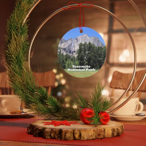 Yosemite National Park Ornament - Yosemite Falls Scene, 3.5" Double-Sided Aluminum Christmas Ornament, Personalized Gift - Image 4