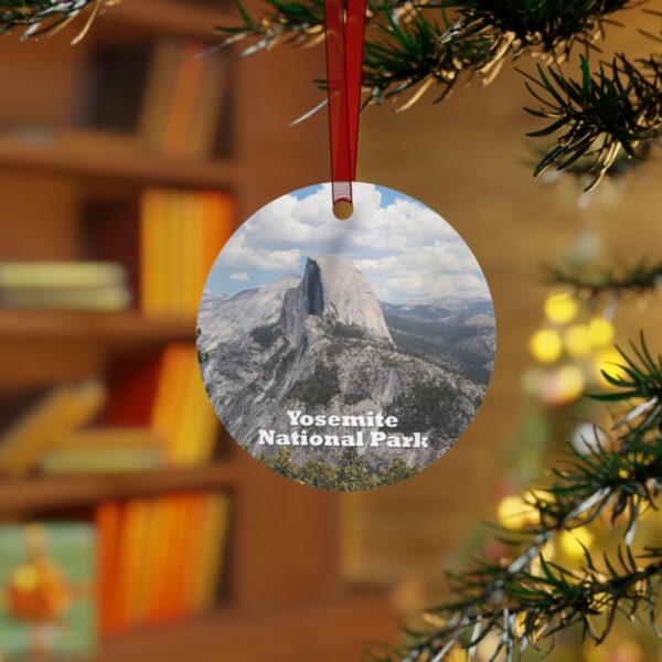 Yosemite National Park Ornament - Half Dome Scene, 3.5" Double-Sided Aluminum Christmas Ornament, Personalized Gift - Image 3