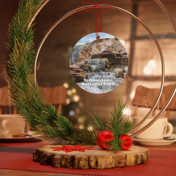 Mammoth Hot Springs Ornament – Yellowstone National Park – Natural Terraces Christmas Keepsake - Image 4