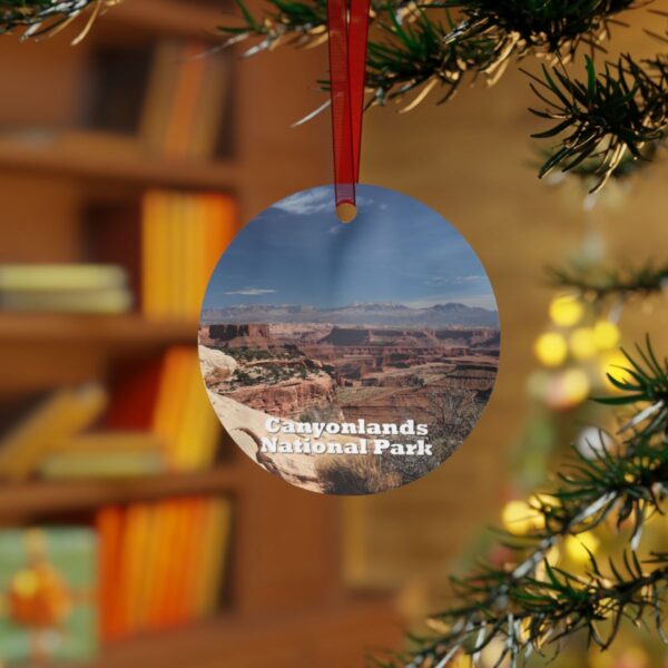 Canyonlands National Park Ornament - Scenic Desert Landscape, 3.5" Double-Sided Aluminum Christmas Ornament - Image 3